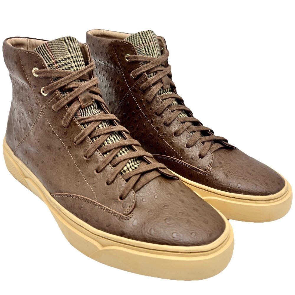TCG Culver TCG-AW19-CUL-PLK Men’s Brown Leather Lifestyle Sneakers Shoes 10